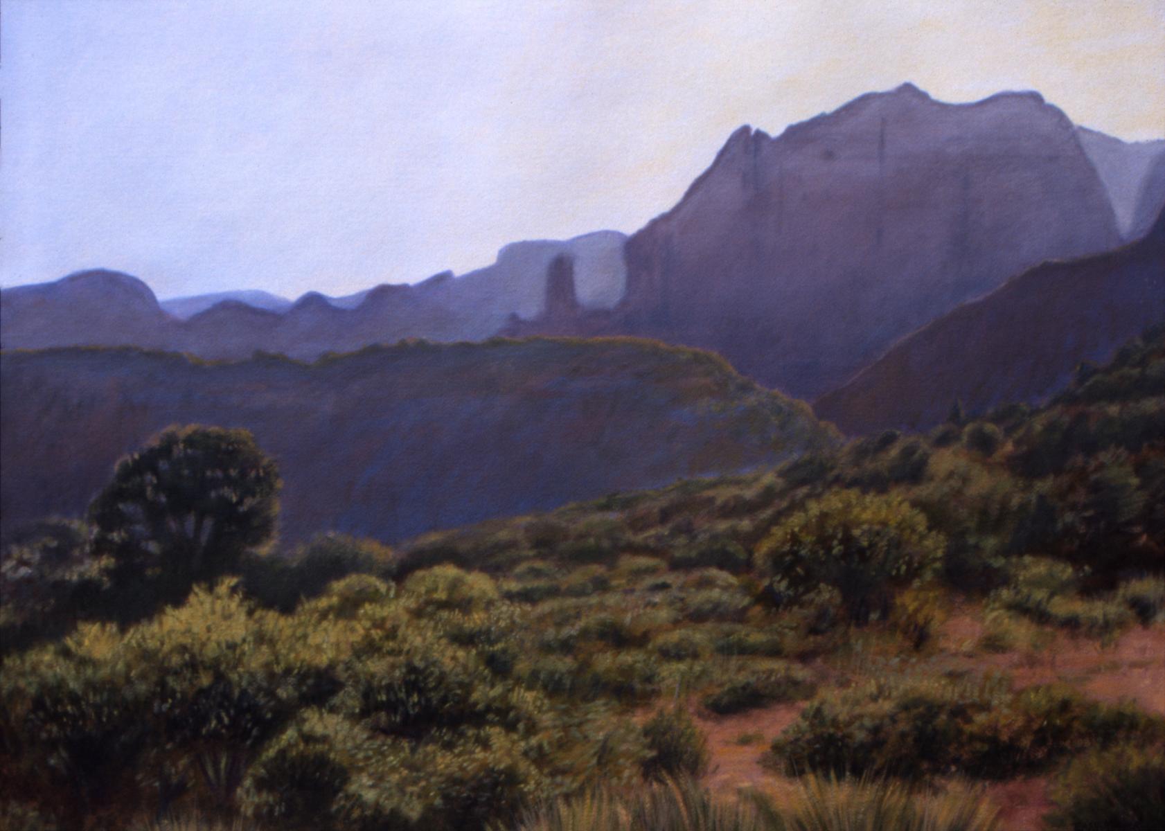 "Sedona Landscape # 1"  22" X 30  oil on paper