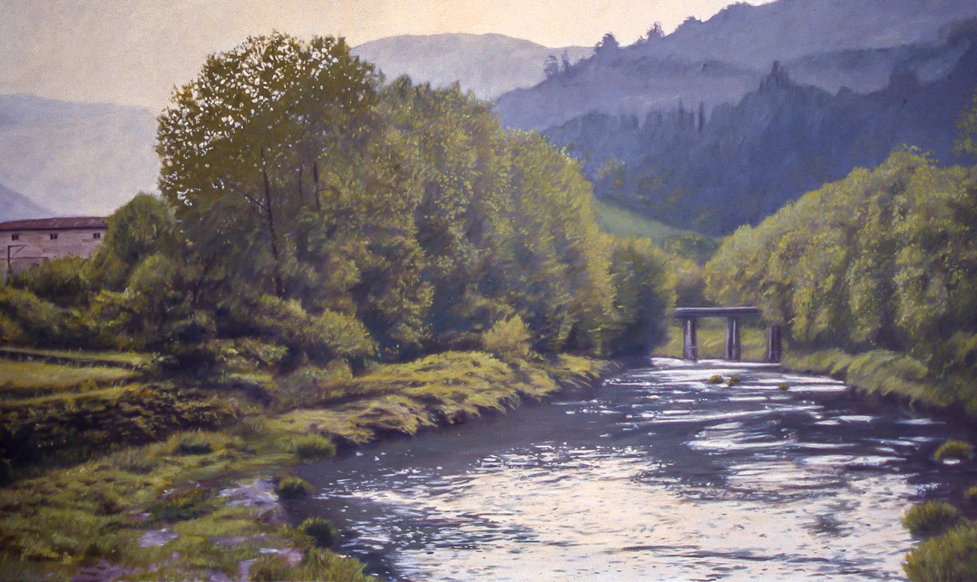 "By The River Urola"   36" X 50"   oil on canvas