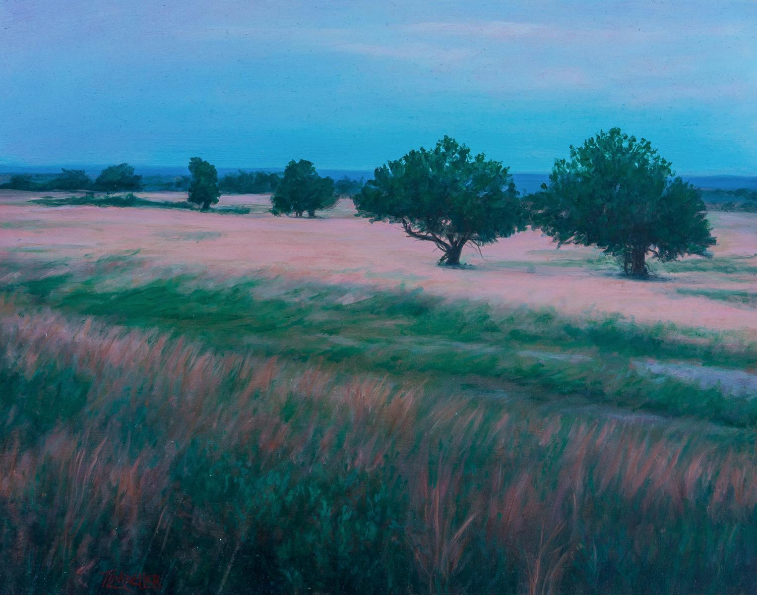 "Meadow at Dusk"  11" X 14"  oil on panel